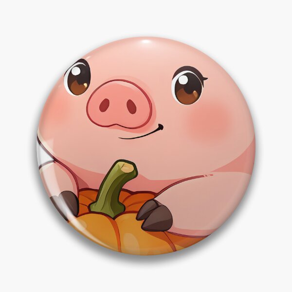 Item preview, Cute Chubby Piglet Hugging Autumn Pumpkin designed and sold by pumsquare.
