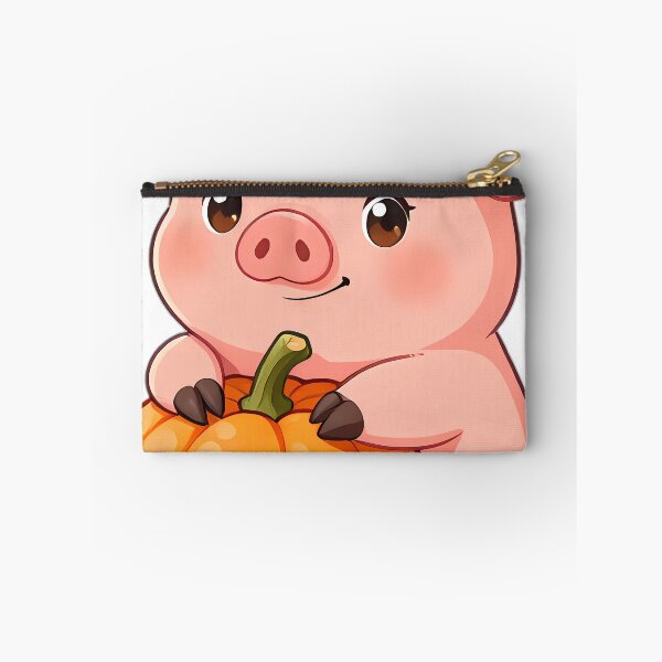 Item preview, Cute Chubby Piglet Hugging Autumn Pumpkin designed and sold by pumsquare.