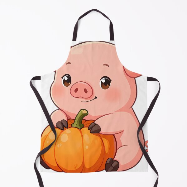 Item preview, Cute Chubby Piglet Hugging Autumn Pumpkin designed and sold by pumsquare.