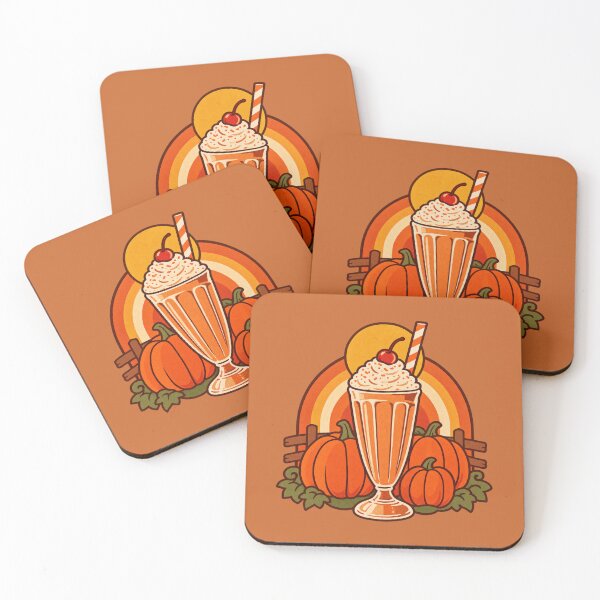 Item preview, Retro 1970s Pumpkin Patch Milkshake Art – Groovy Vintage Halloween Print designed and sold by MagicMakerPh.