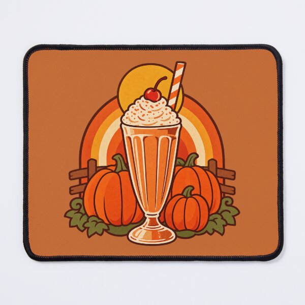 Item preview, Retro 1970s Pumpkin Patch Milkshake Art – Groovy Vintage Halloween Print designed and sold by MagicMakerPh.