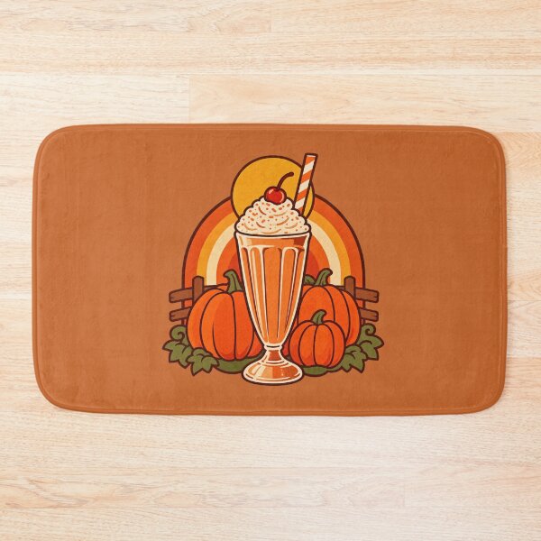 Item preview, Retro 1970s Pumpkin Patch Milkshake Art – Groovy Vintage Halloween Print designed and sold by MagicMakerPh.