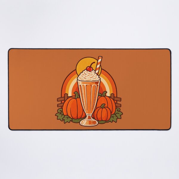Item preview, Retro 1970s Pumpkin Patch Milkshake Art – Groovy Vintage Halloween Print designed and sold by MagicMakerPh.