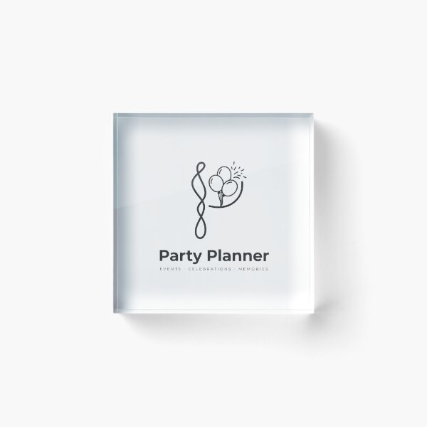 Item preview, Minimalist Party Planner Logo designed and sold by NiftyWrx.