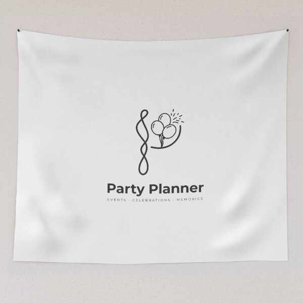 Item preview, Minimalist Party Planner Logo designed and sold by NiftyWrx.
