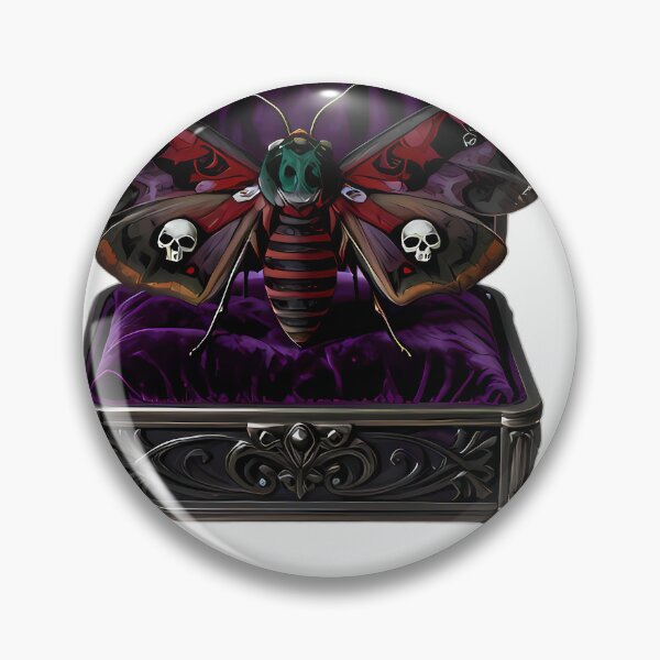 Item preview, Gothic Hawkmoth Velvet Coffin designed and sold by IllumeInk.