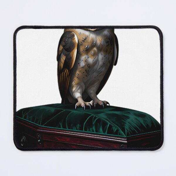 Item preview, Gothic Barn Owl Antique Coffin designed and sold by IllumeInk.