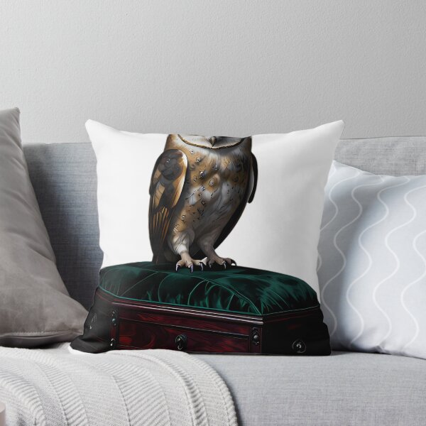 Item preview, Gothic Barn Owl Antique Coffin designed and sold by IllumeInk.