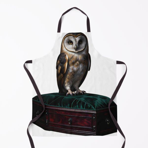 Item preview, Gothic Barn Owl Antique Coffin designed and sold by IllumeInk.