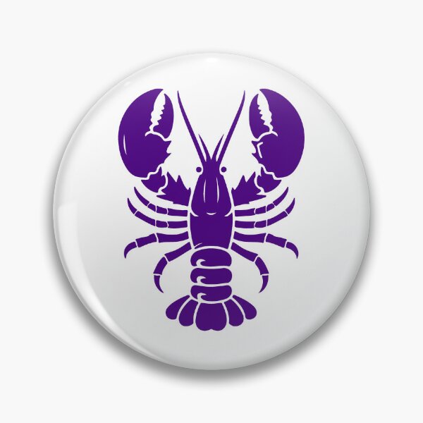 Item preview, Dark Purple Nautical Lobster Silhouette Design designed and sold by pattern-archive.