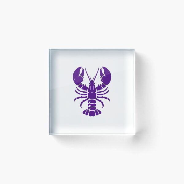 Item preview, Dark Purple Nautical Lobster Silhouette Design designed and sold by pattern-archive.