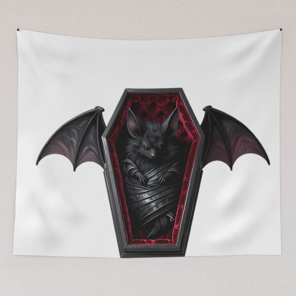 Item preview, Gothic Vampire Bat Crimson Casket designed and sold by IllumeInk.