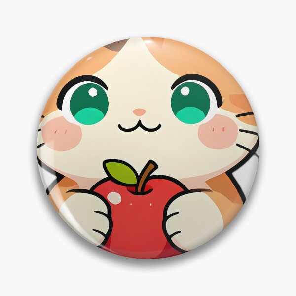 Item preview, Cute Calico Barn Kitten Hugging Red Apple designed and sold by pumsquare.