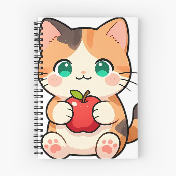 Item preview, Cute Calico Barn Kitten Hugging Red Apple designed and sold by pumsquare.