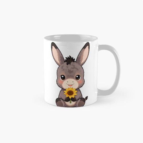 Item preview, Cute Baby Donkey with Golden Sunflower designed and sold by pumsquare.