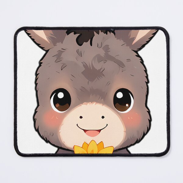 Item preview, Cute Baby Donkey with Golden Sunflower designed and sold by pumsquare.