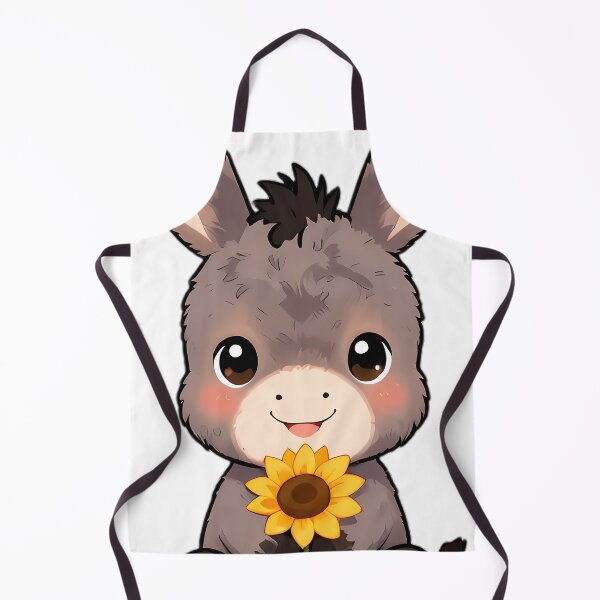 Item preview, Cute Baby Donkey with Golden Sunflower designed and sold by pumsquare.