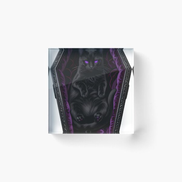 Item preview, Gothic Black Cat Amethyst Coffin designed and sold by IllumeInk.