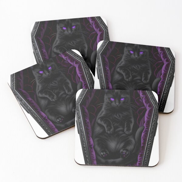 Item preview, Gothic Black Cat Amethyst Coffin designed and sold by IllumeInk.