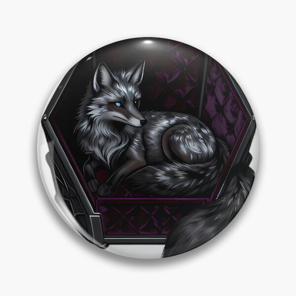 Item preview, Gothic Silver Fox Sapphire Coffin designed and sold by IllumeInk.