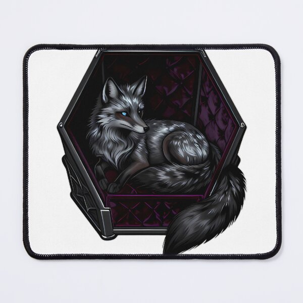 Item preview, Gothic Silver Fox Sapphire Coffin designed and sold by IllumeInk.
