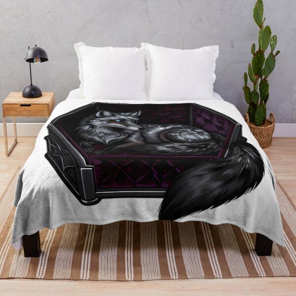 Item preview, Gothic Silver Fox Sapphire Coffin designed and sold by IllumeInk.