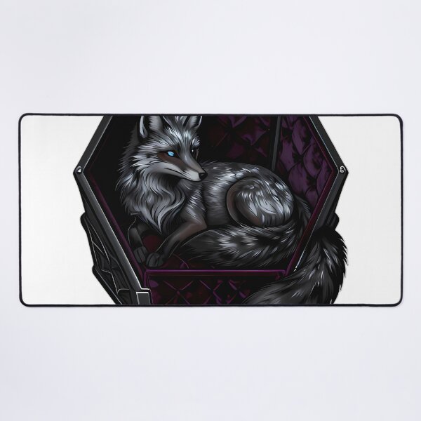 Item preview, Gothic Silver Fox Sapphire Coffin designed and sold by IllumeInk.