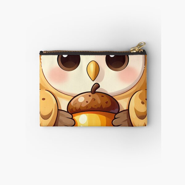 Item preview, Cute Barn Owl Chick with Golden Acorn designed and sold by pumsquare.