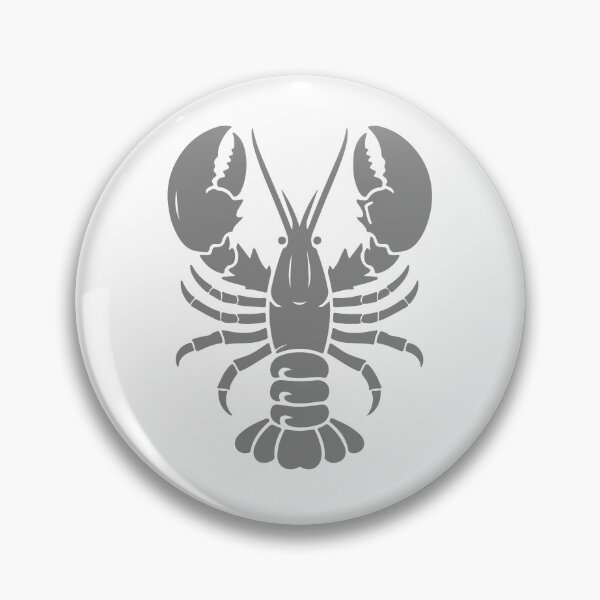 Item preview, Gray Nautical Lobster Silhouette Design designed and sold by pattern-archive.