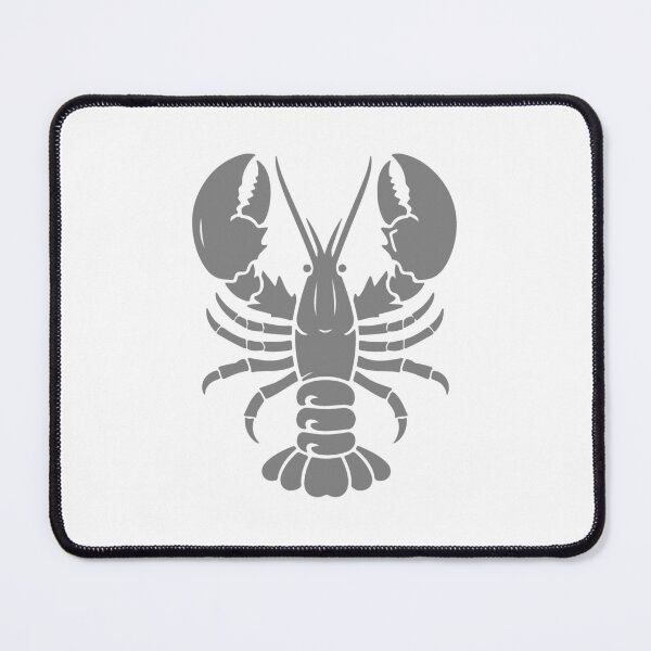 Item preview, Gray Nautical Lobster Silhouette Design designed and sold by pattern-archive.