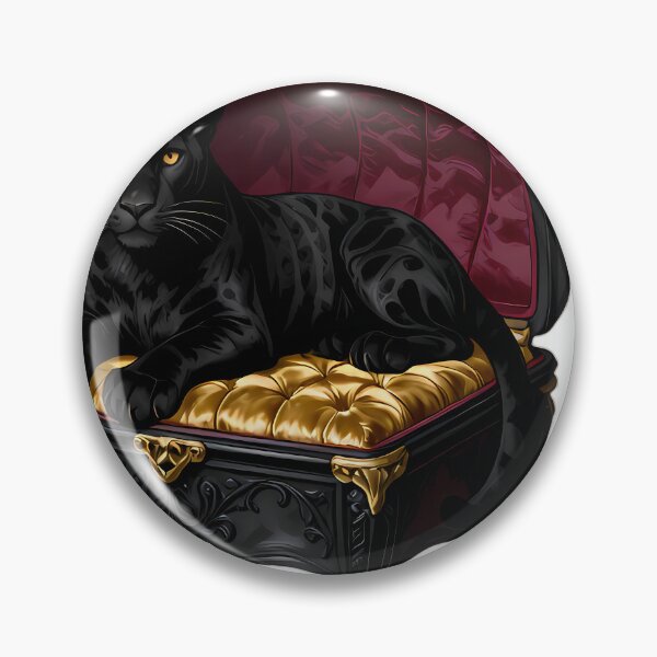 Item preview, Gothic Panther Royal Gold Coffin designed and sold by IllumeInk.