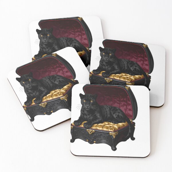 Item preview, Gothic Panther Royal Gold Coffin designed and sold by IllumeInk.