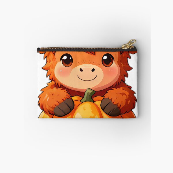 Item preview, Cute Baby Highland Cow with Plump Pumpkin designed and sold by pumsquare.
