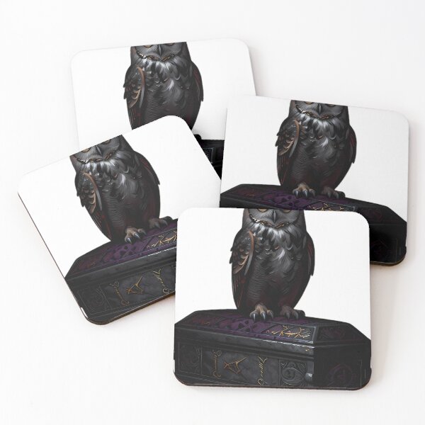 Item preview, Gothic Horned Owl Rune Coffin designed and sold by IllumeInk.