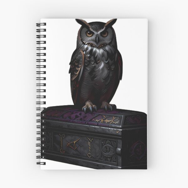 Item preview, Gothic Horned Owl Rune Coffin designed and sold by IllumeInk.