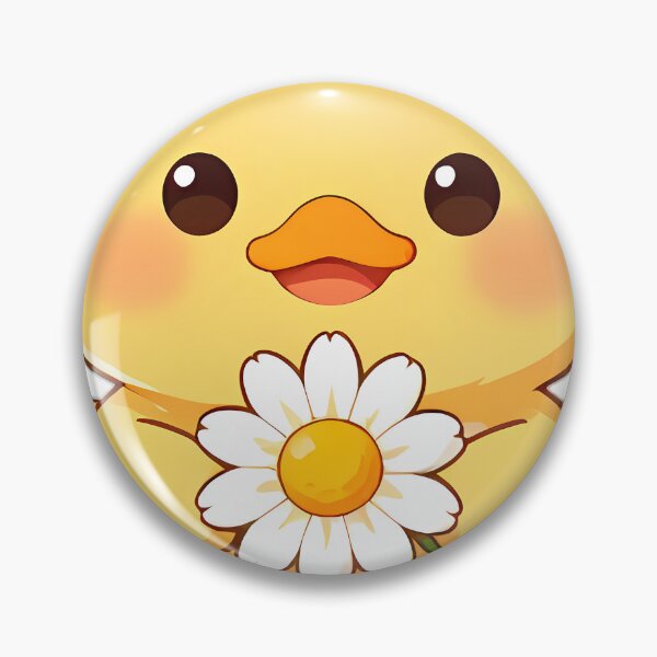 Item preview, Cute Fluffy Baby Gosling with Autumn Daisy designed and sold by pumsquare.