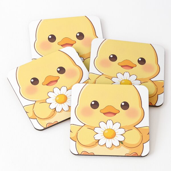 Item preview, Cute Fluffy Baby Gosling with Autumn Daisy designed and sold by pumsquare.