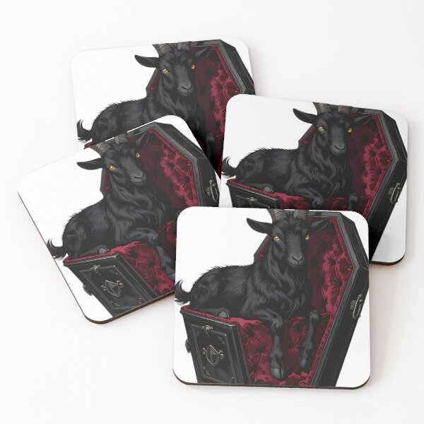Item preview, Gothic Black Goat Velvet Coffin designed and sold by IllumeInk.