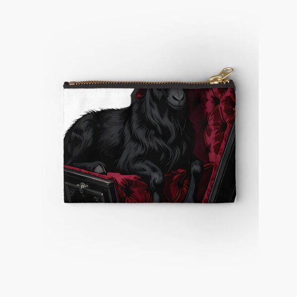 Item preview, Gothic Black Goat Velvet Coffin designed and sold by IllumeInk.