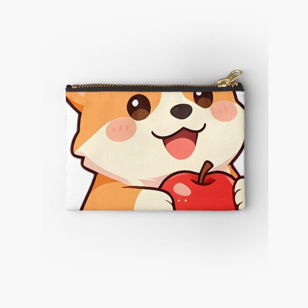Item preview, Cute Pembroke Corgi Puppy with Red Orchard Apple designed and sold by pumsquare.