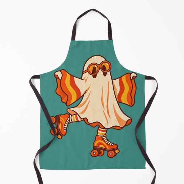 Item preview, Retro 1970s Groovy Ghost Roller Skate Art – Vintage Halloween Print designed and sold by MagicMakerPh.