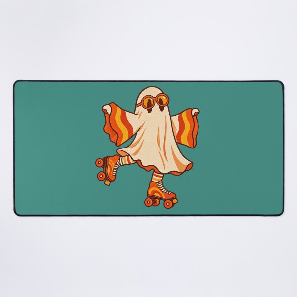 Item preview, Retro 1970s Groovy Ghost Roller Skate Art – Vintage Halloween Print designed and sold by MagicMakerPh.