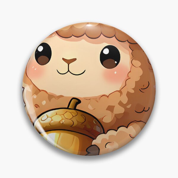 Item preview, Cute Baby Alpaca Clutching Golden Acorn designed and sold by pumsquare.