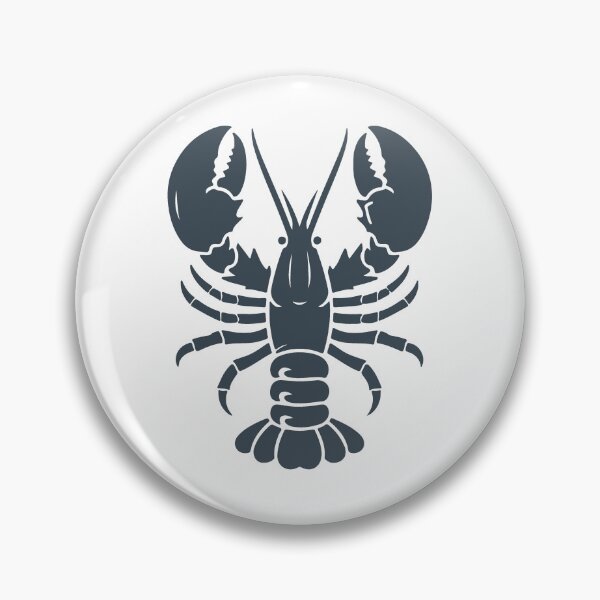Item preview, Charcoal Nautical Lobster Silhouette Design designed and sold by pattern-archive.