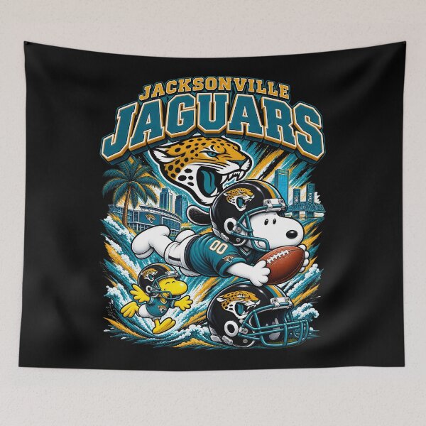 Item preview, Snoopy Jacksonville Jaguars Packers Dynamic Diving Catch Football Fan designed and sold by CaneufeyCip.