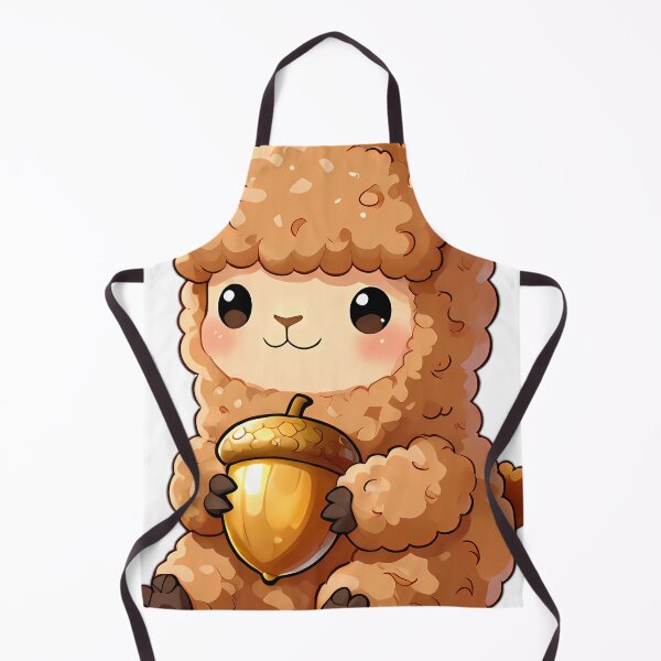 Item preview, Cute Baby Alpaca Clutching Golden Acorn designed and sold by pumsquare.