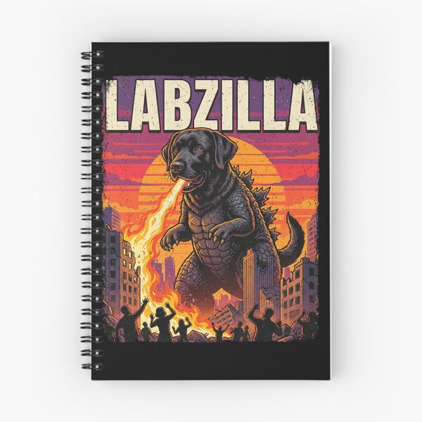 Item preview, Labzilla Giant Black Labrador Retriever Dog Monster Parody designed and sold by PeggyGilligan.