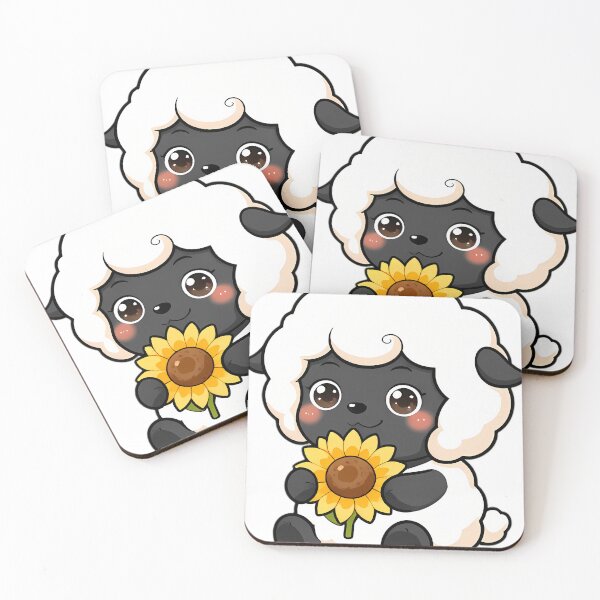 Item preview, Cute Valais Blacknose Lamb with Sunflower designed and sold by pumsquare.