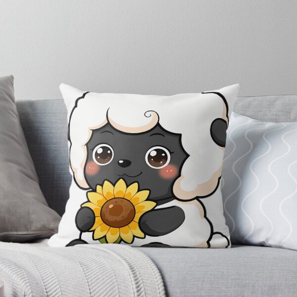 Item preview, Cute Valais Blacknose Lamb with Sunflower designed and sold by pumsquare.