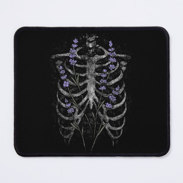 Item preview, Lavender Skeleton Ribcage Flowers Goth Floral Death Dark Alt designed and sold by PeggyGilligan.